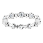 Bezel-Set Beaded Eternity Band