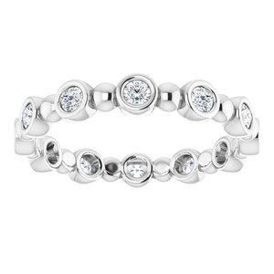Bezel-Set Beaded Eternity Band