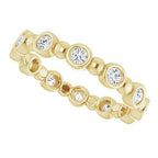 Bezel-Set Beaded Eternity Band