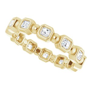 Bezel-Set Beaded Eternity Band