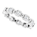 Bezel-Set Beaded Eternity Band