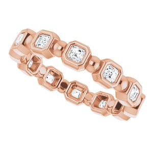 Bezel-Set Beaded Eternity Band