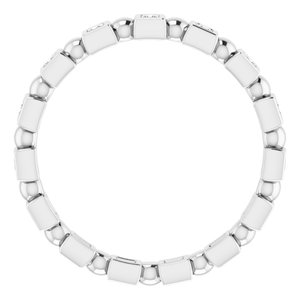 Bezel-Set Beaded Eternity Band