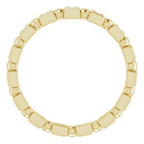 Bezel-Set Beaded Eternity Band