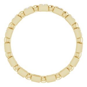 Bezel-Set Beaded Eternity Band