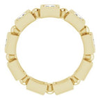 Bezel-Set Beaded Eternity Band