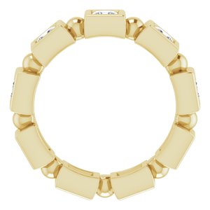 Bezel-Set Beaded Eternity Band
