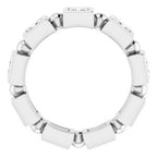 Bezel-Set Beaded Eternity Band