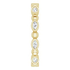 Bezel-Set Beaded Eternity Band