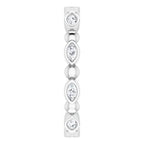 Bezel-Set Beaded Eternity Band
