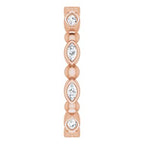 Bezel-Set Beaded Eternity Band