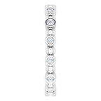 Bezel-Set Beaded Eternity Band