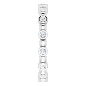 Bezel-Set Beaded Eternity Band