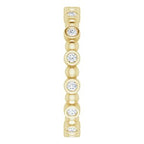 Bezel-Set Beaded Eternity Band