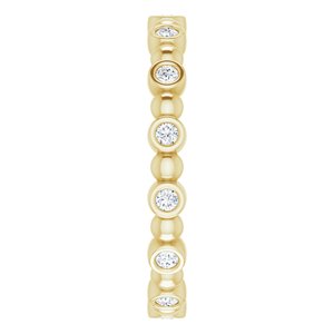 Bezel-Set Beaded Eternity Band