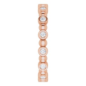 Bezel-Set Beaded Eternity Band