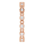 Bezel-Set Beaded Eternity Band