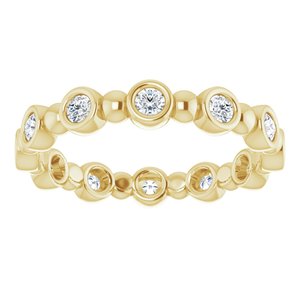 Bezel-Set Beaded Eternity Band
