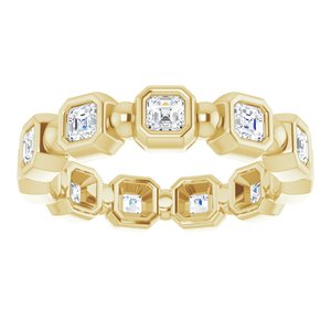 Bezel-Set Beaded Eternity Band