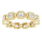 Bezel-Set Beaded Eternity Band