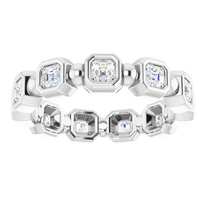 Bezel-Set Beaded Eternity Band