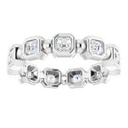Bezel-Set Beaded Eternity Band
