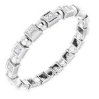 Bezel-Set Beaded Eternity Band