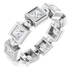 Bezel-Set Beaded Eternity Band