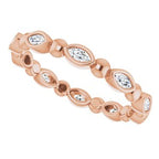Bezel-Set Beaded Eternity Band