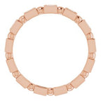 Bezel-Set Beaded Eternity Band