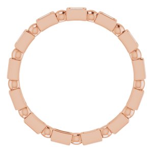 Bezel-Set Beaded Eternity Band