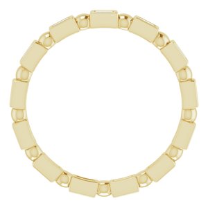 Bezel-Set Beaded Eternity Band