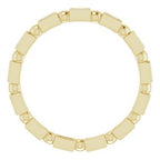 Bezel-Set Beaded Eternity Band