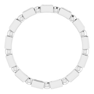 Bezel-Set Beaded Eternity Band