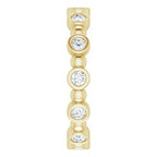 Bezel-Set Beaded Eternity Band
