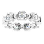 Bezel-Set Beaded Eternity Band