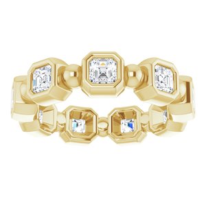 Bezel-Set Beaded Eternity Band