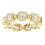 Bezel-Set Beaded Eternity Band