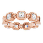 Bezel-Set Beaded Eternity Band
