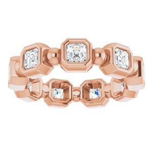Bezel-Set Beaded Eternity Band