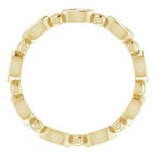 Bezel-Set Beaded Eternity Band