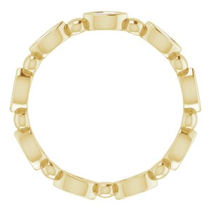 Bezel-Set Beaded Eternity Band