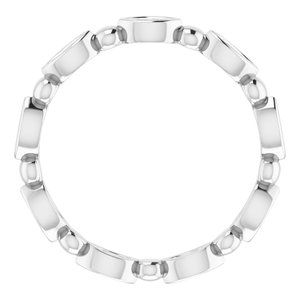 Bezel-Set Beaded Eternity Band