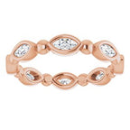 Bezel-Set Beaded Eternity Band
