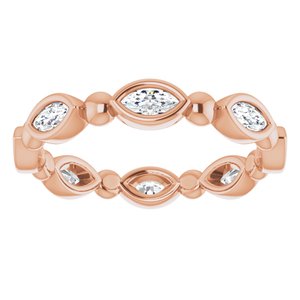 Bezel-Set Beaded Eternity Band