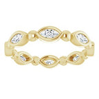 Bezel-Set Beaded Eternity Band