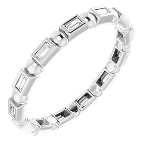 Bezel-Set Beaded Eternity Band