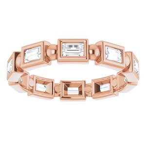 Bezel-Set Beaded Eternity Band