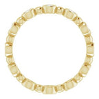 Bezel-Set Beaded Eternity Band