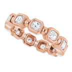 Bezel-Set Beaded Eternity Band